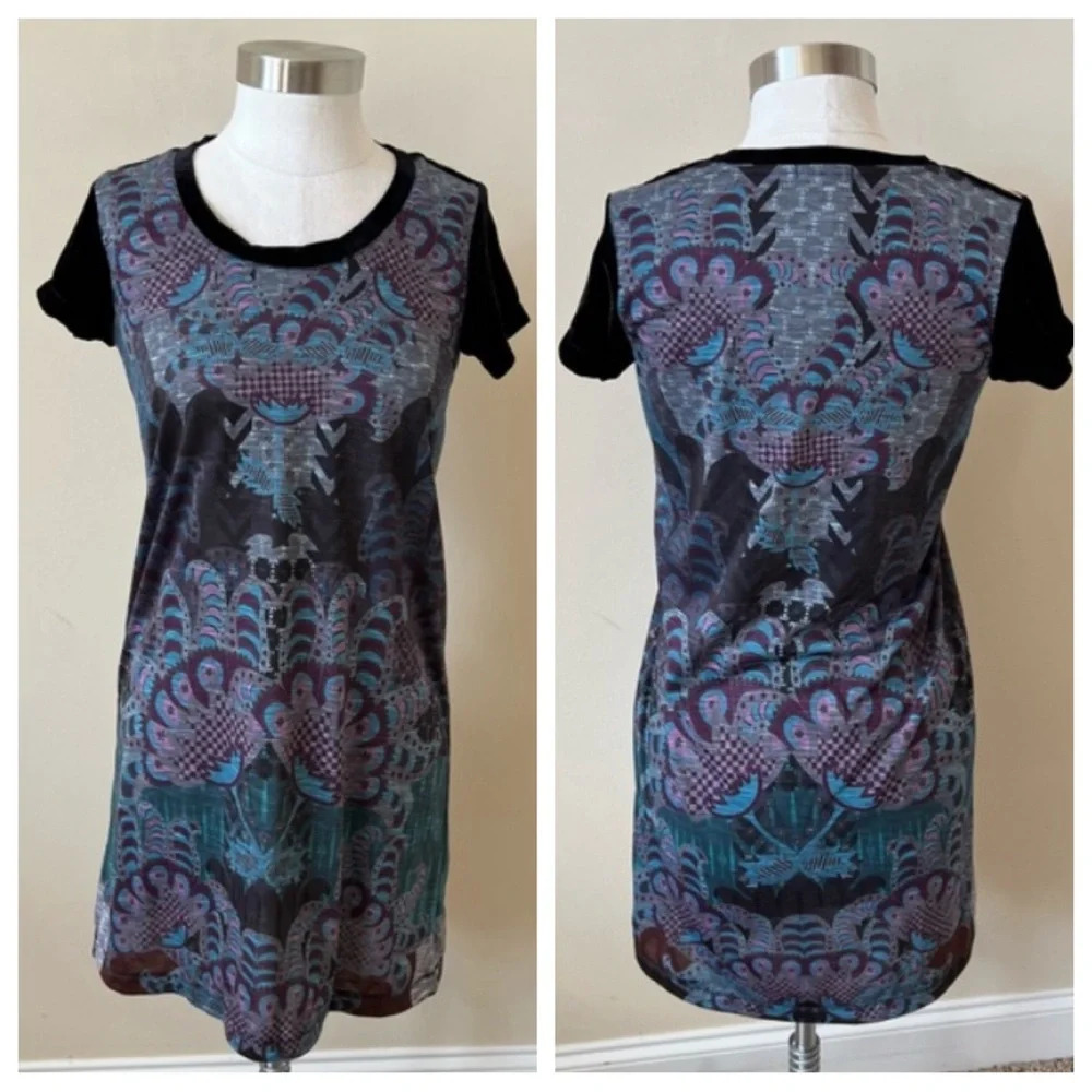 Custo Barcelona patterned short sleeve dress 17969